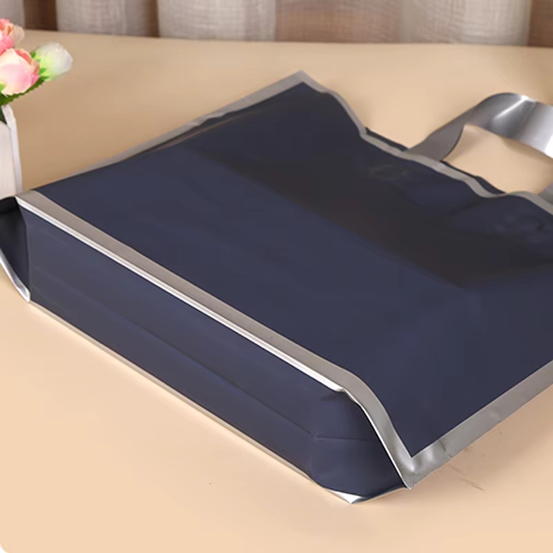 Wedding Supply Shops - 50Pcs Frosted hand shopping bag, silver
