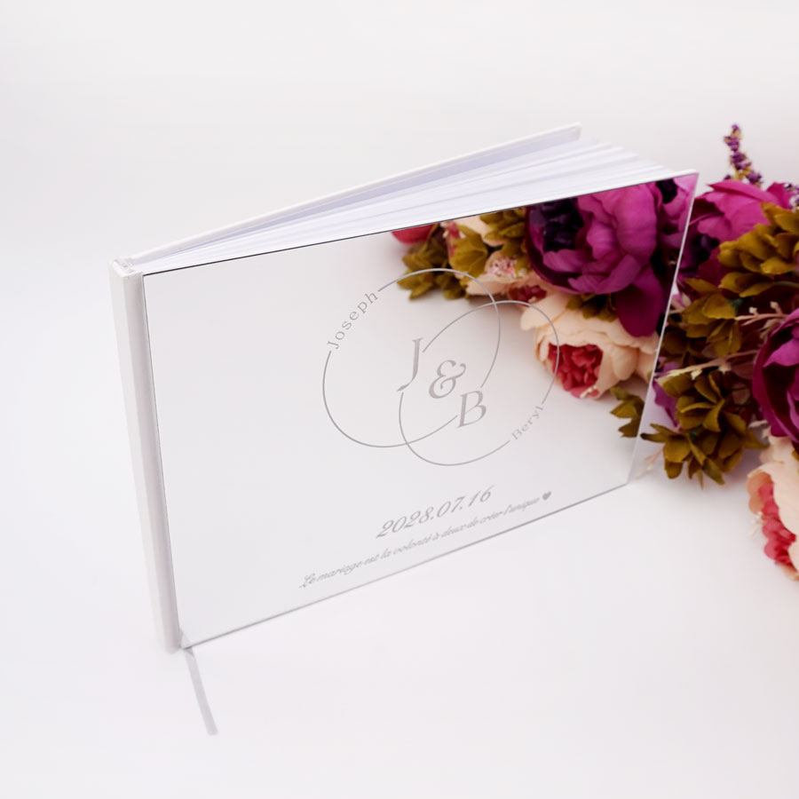 Personalized Guest Book - Wedding Personalized Acrylic Mirror Marriage Guest-Book