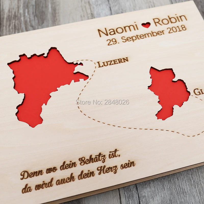 Rustic personalized wedding gu - Personalized Guest Book ulasan dan harga