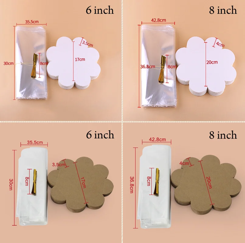 10pcs 6/8inch Chiffon Cake Pac - Wedding Supply Shops ulasan dan harga