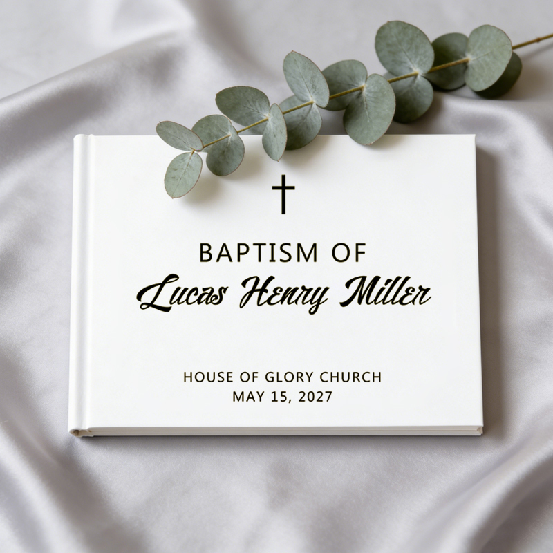 Personalized Baptism Guest Boo - Personalized Guest Book ulasan dan harga