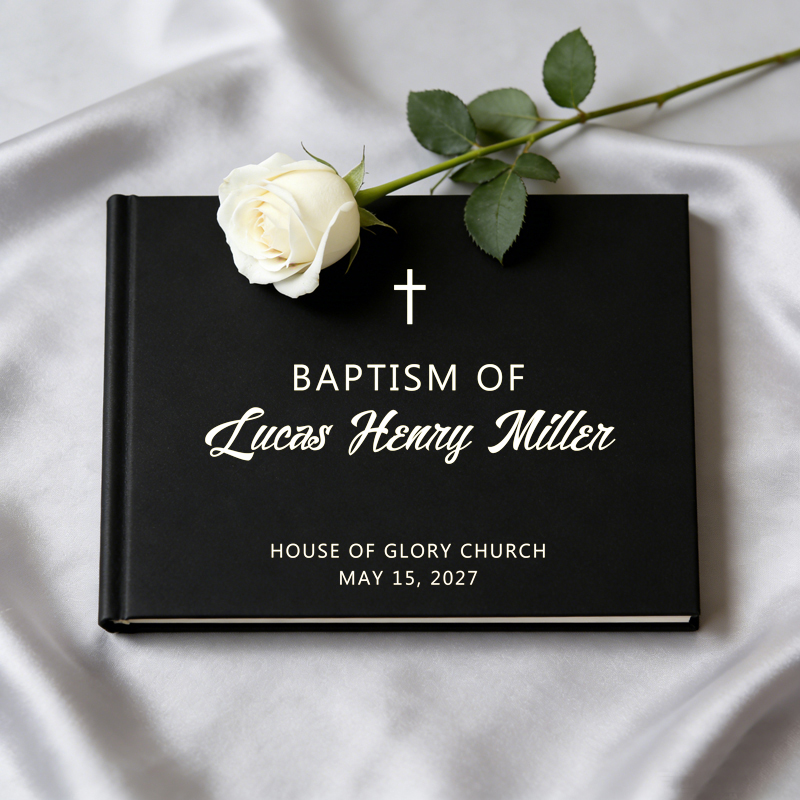Personalized Baptism Guest Boo - Personalized Guest Book ulasan dan harga