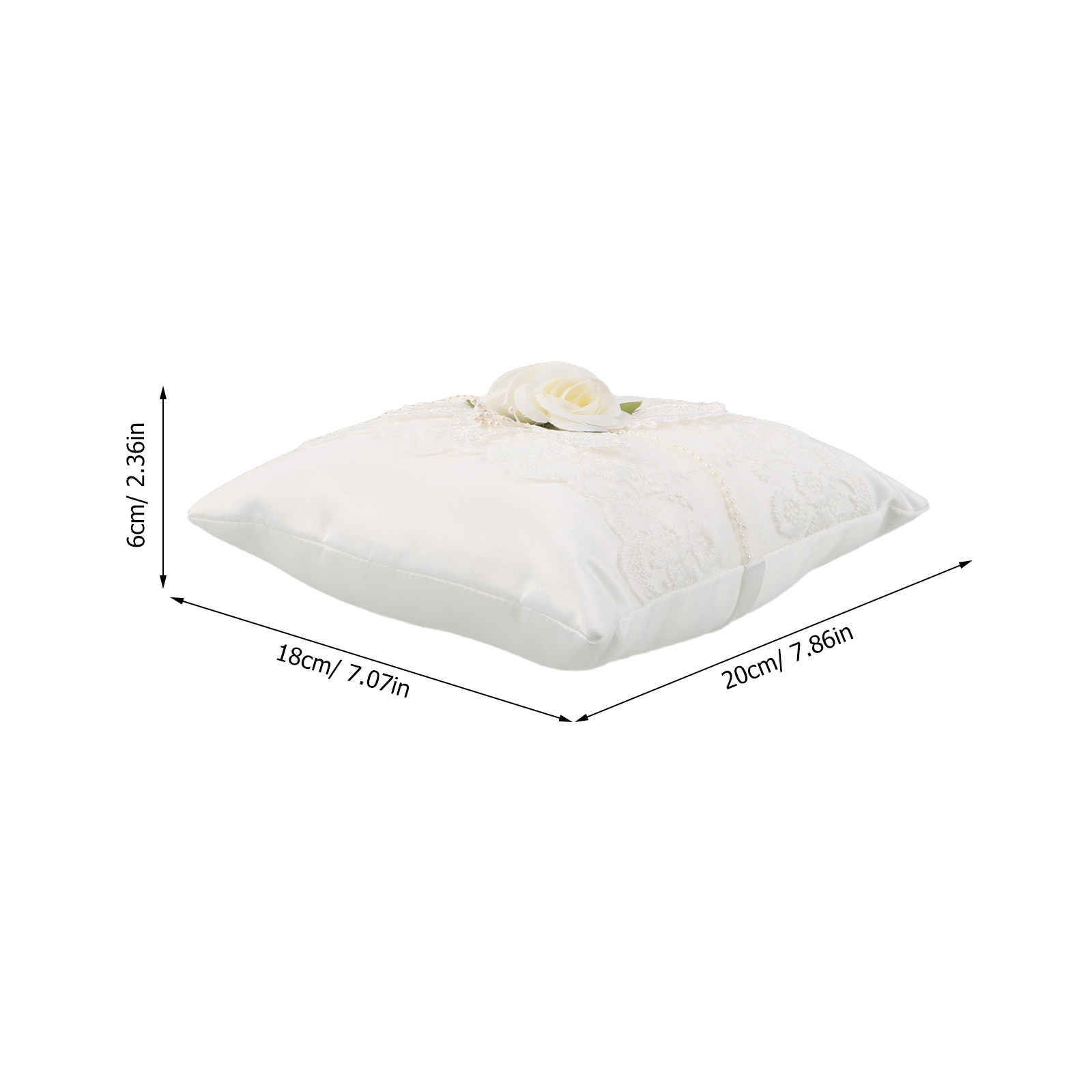 Wedding Lace Ring Pillow White - Ring Bearer Pillow ulasan dan harga