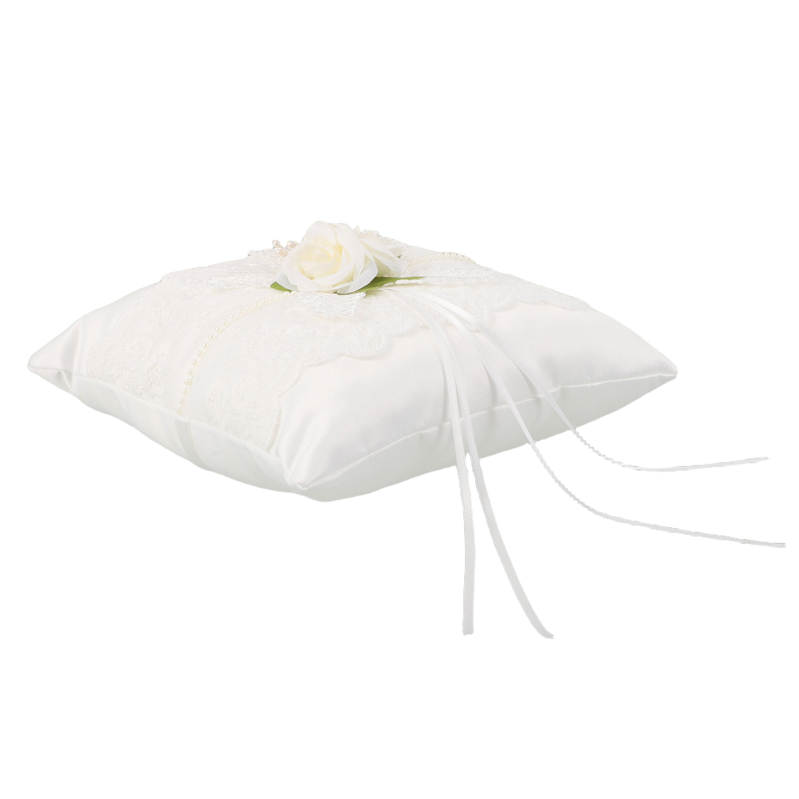 Wedding Lace Ring Pillow White - Ring Bearer Pillow ulasan dan harga