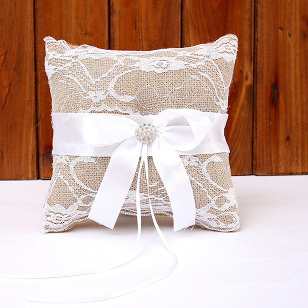 1Set Wedding Ring Pillow Lace  - Wedding Ceremony Supply ulasan dan harga