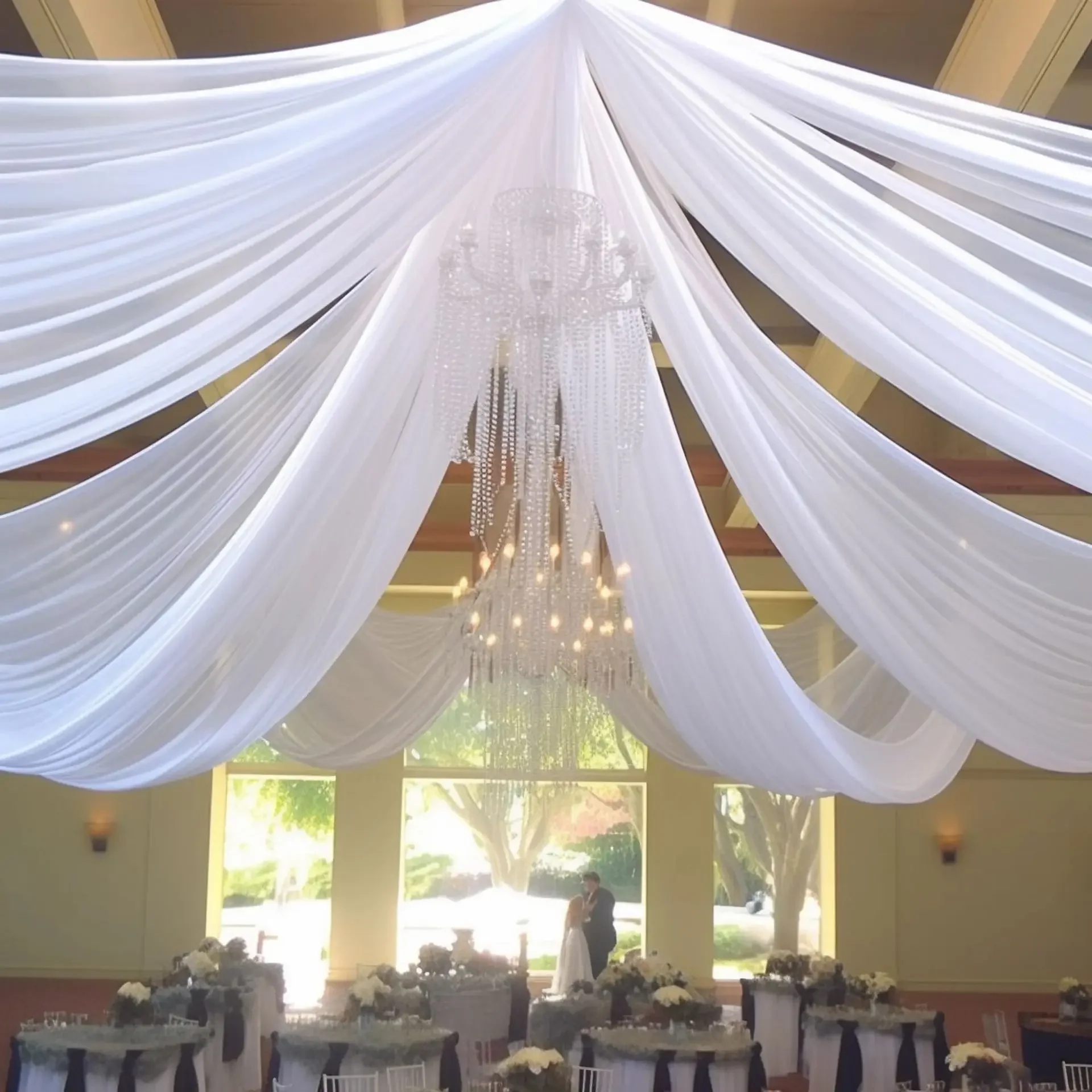 White Wedding Dress Ceiling Dr - Wedding Ceremony Supply ulasan dan harga
