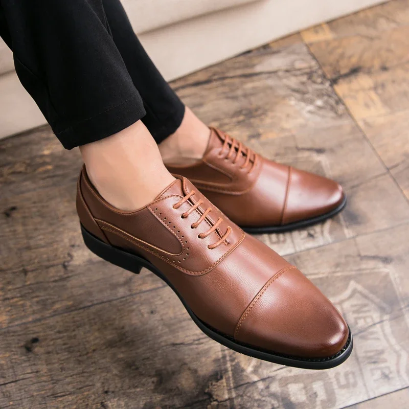 Men Leisure Derby Shoes Busine - Wedding Job ulasan dan harga