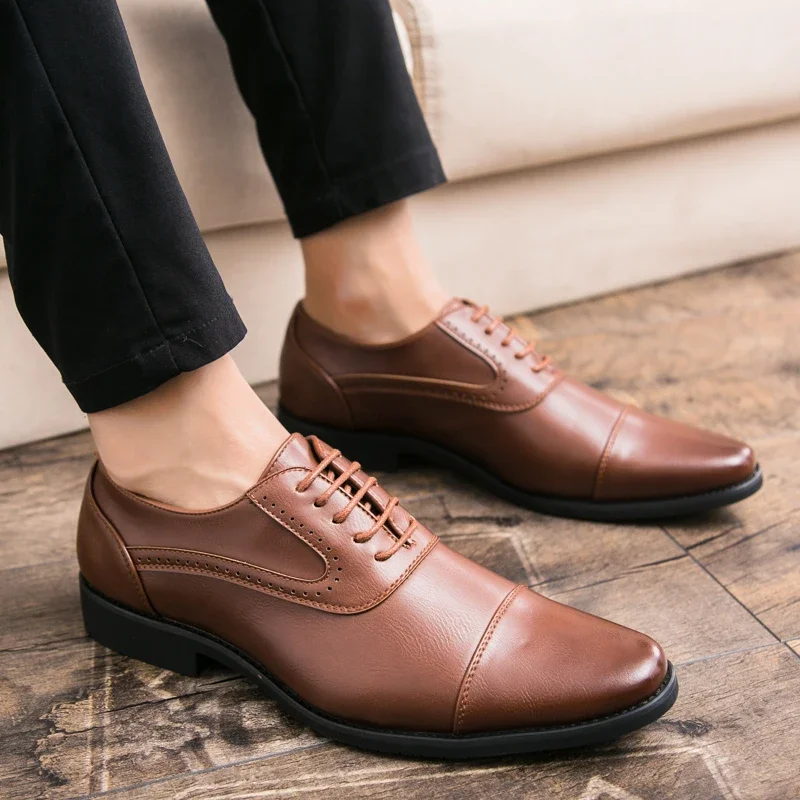 Men Leisure Derby Shoes Busine - Wedding Job ulasan dan harga