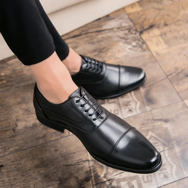 Men Leisure Derby Shoes Busine - Wedding Job ulasan dan harga