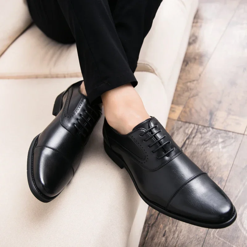 Men Leisure Derby Shoes Busine - Wedding Job ulasan dan harga