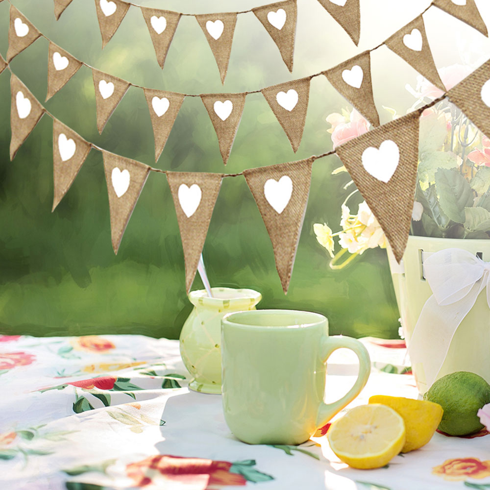 Vintage Banner Love Heart Rust - Wedding Ceremony Supply ulasan dan harga