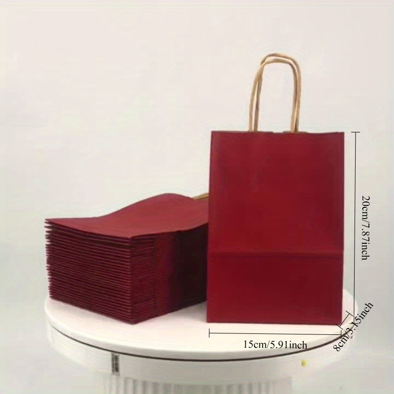 100pcs Red Paper Gift Bags Wit - Wedding Supply Shops ulasan dan harga