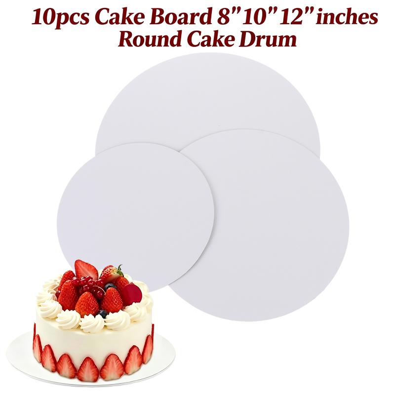 White 10pcs Round Cake Boards  - Wedding Supply Shops ulasan dan harga