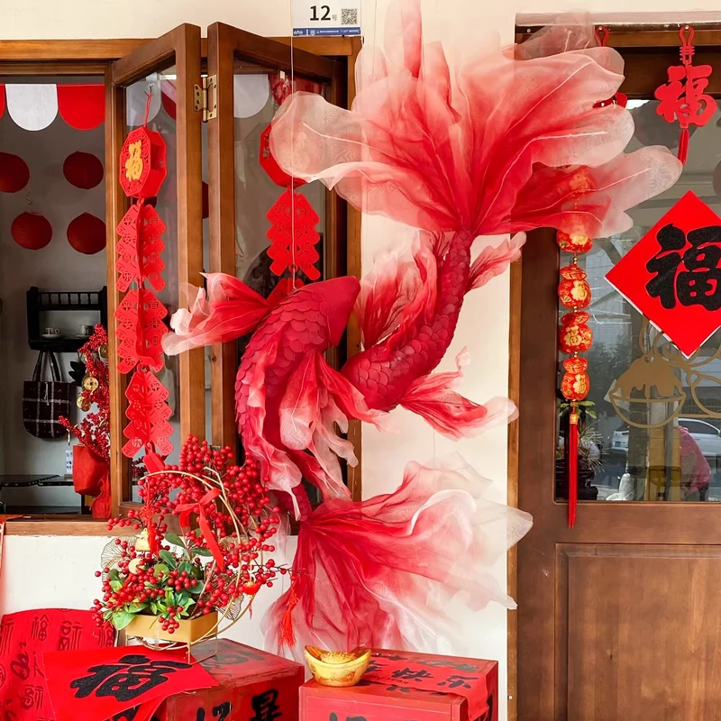 1Pc Handmade Red Fish Koi Scen - Wedding Supply Shops ulasan dan harga