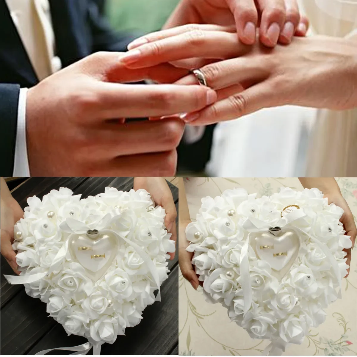 White Ring Bearer Pillow Cushi - Ring Bearer Pillow ulasan dan harga