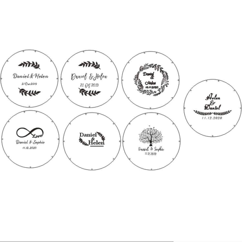 Personalized Acrylic round wed - Personalized Guest Book ulasan dan harga