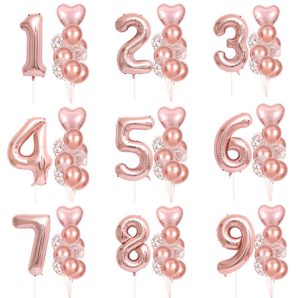 40 Inch 0-9 Rose Gold Number B - Wedding Ceremony Supply ulasan dan harga