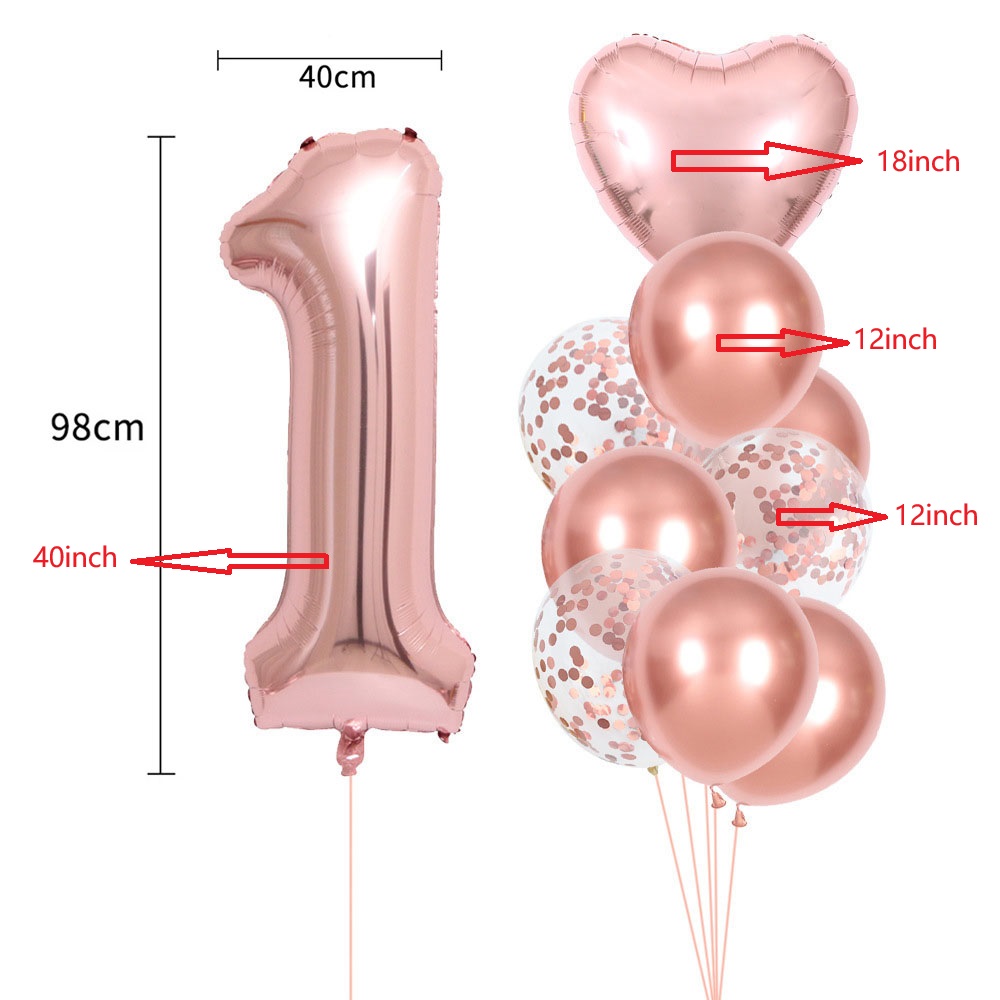 40 Inch 0-9 Rose Gold Number B - Wedding Ceremony Supply ulasan dan harga