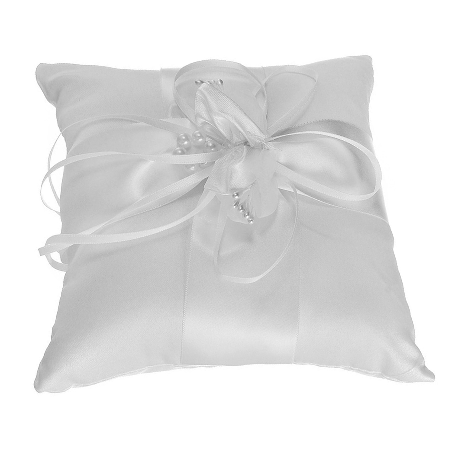 Elegant Pearl Flower Wedding R - Ring Bearer Pillow ulasan dan harga