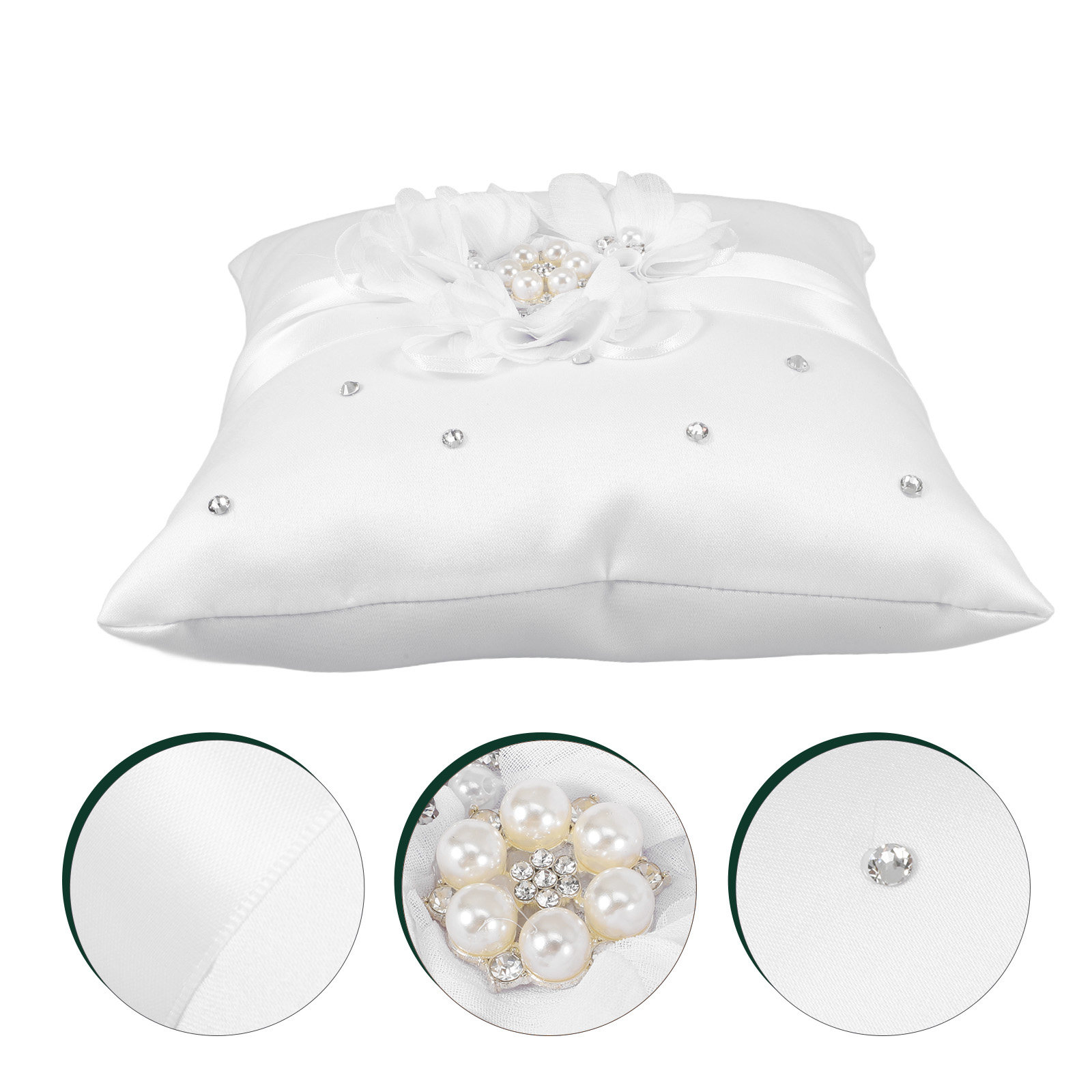 20x20cm Flower Wedding Ring Pi - Ring Bearer Pillow ulasan dan harga