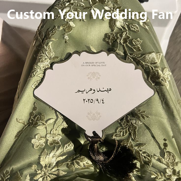 Custom Luxury Wedding Fan Pers - Wedding Ceremony Supply ulasan dan harga