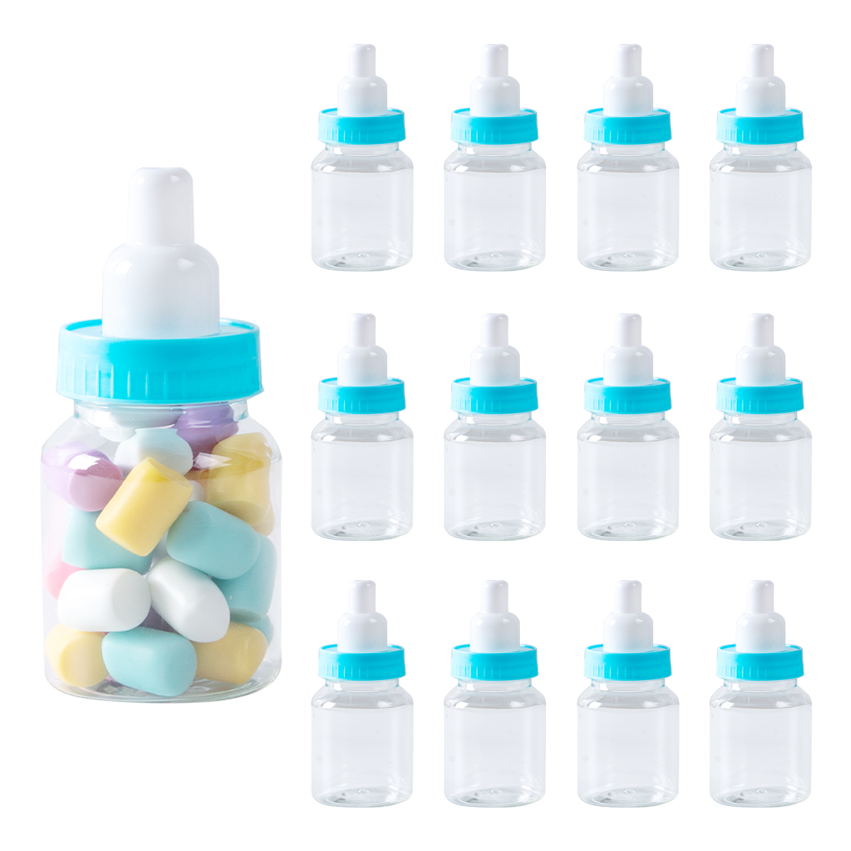 12/24Pcs Baby Shower Bottle Bl - Wedding Supply List ulasan dan harga
