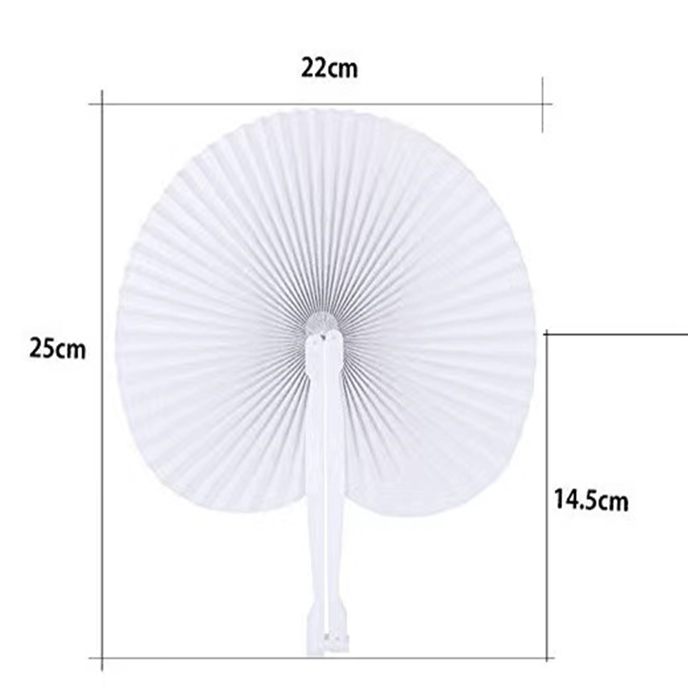 12PC White Folding Paper Fan f - Wedding Supply List ulasan dan harga
