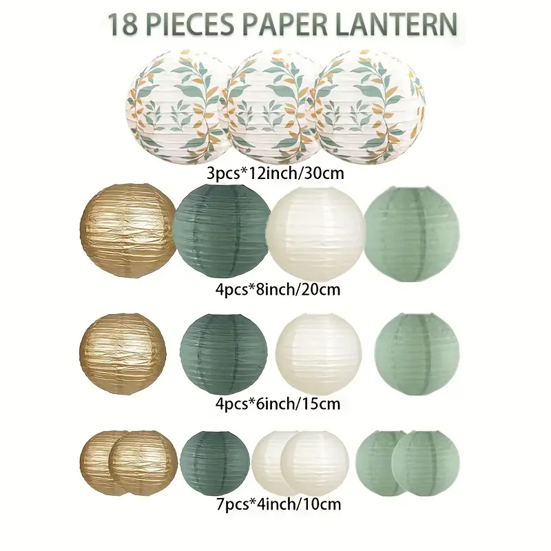 18-Piece Green Series Sage Gol - Wedding Ceremony Supply ulasan dan harga