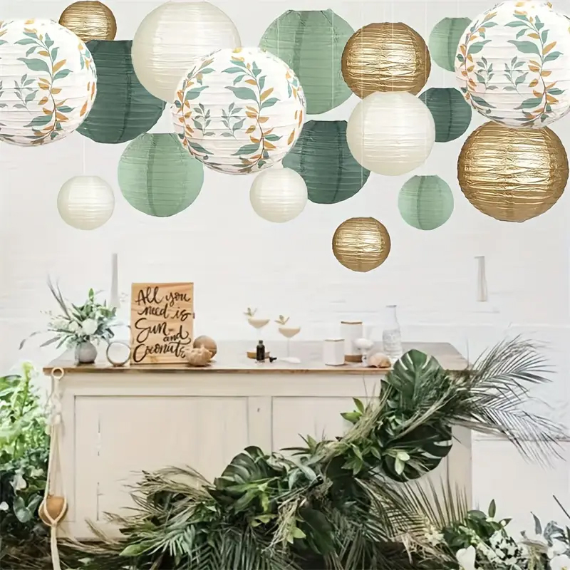 18-Piece Green Series Sage Gol - Wedding Ceremony Supply ulasan dan harga