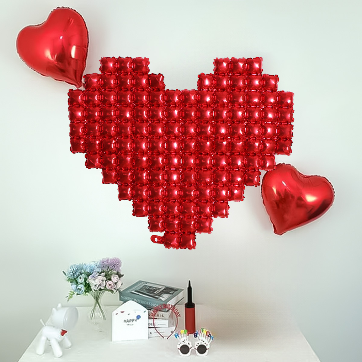 Large Red Heart Foil Love Ball - Wedding Supply Shops ulasan dan harga