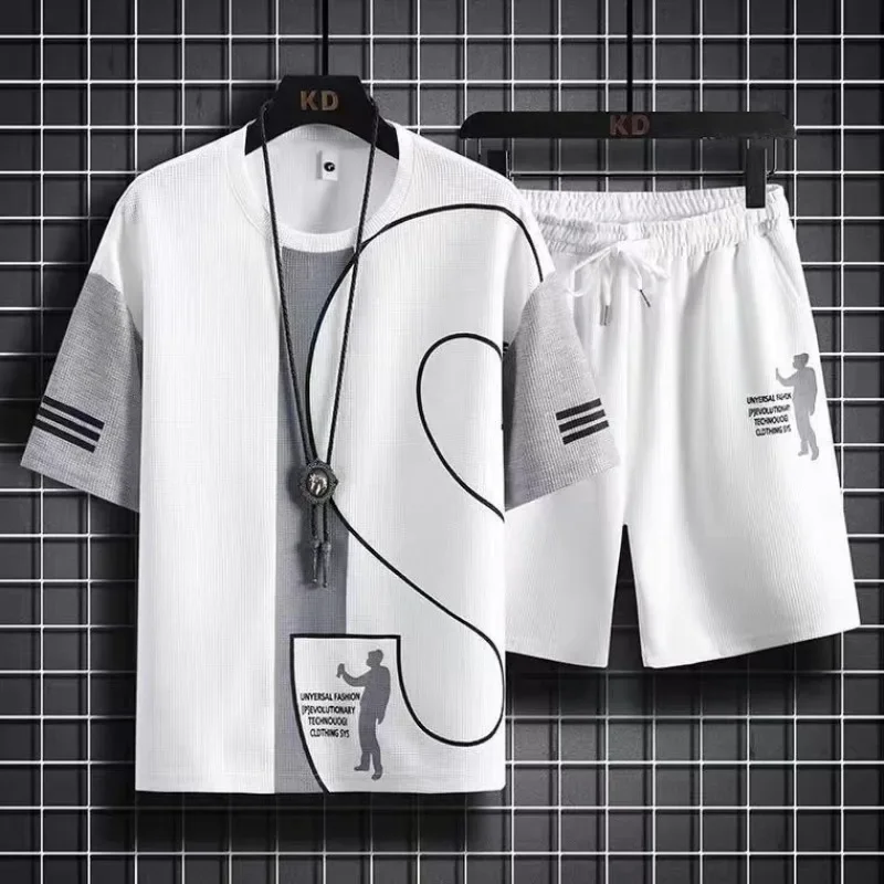Male T Shirt Short Sets Graphi - Wedding Job ulasan dan harga