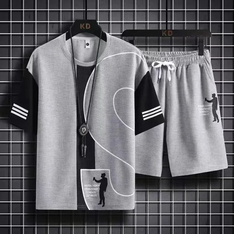 Male T Shirt Short Sets Graphi - Wedding Job ulasan dan harga