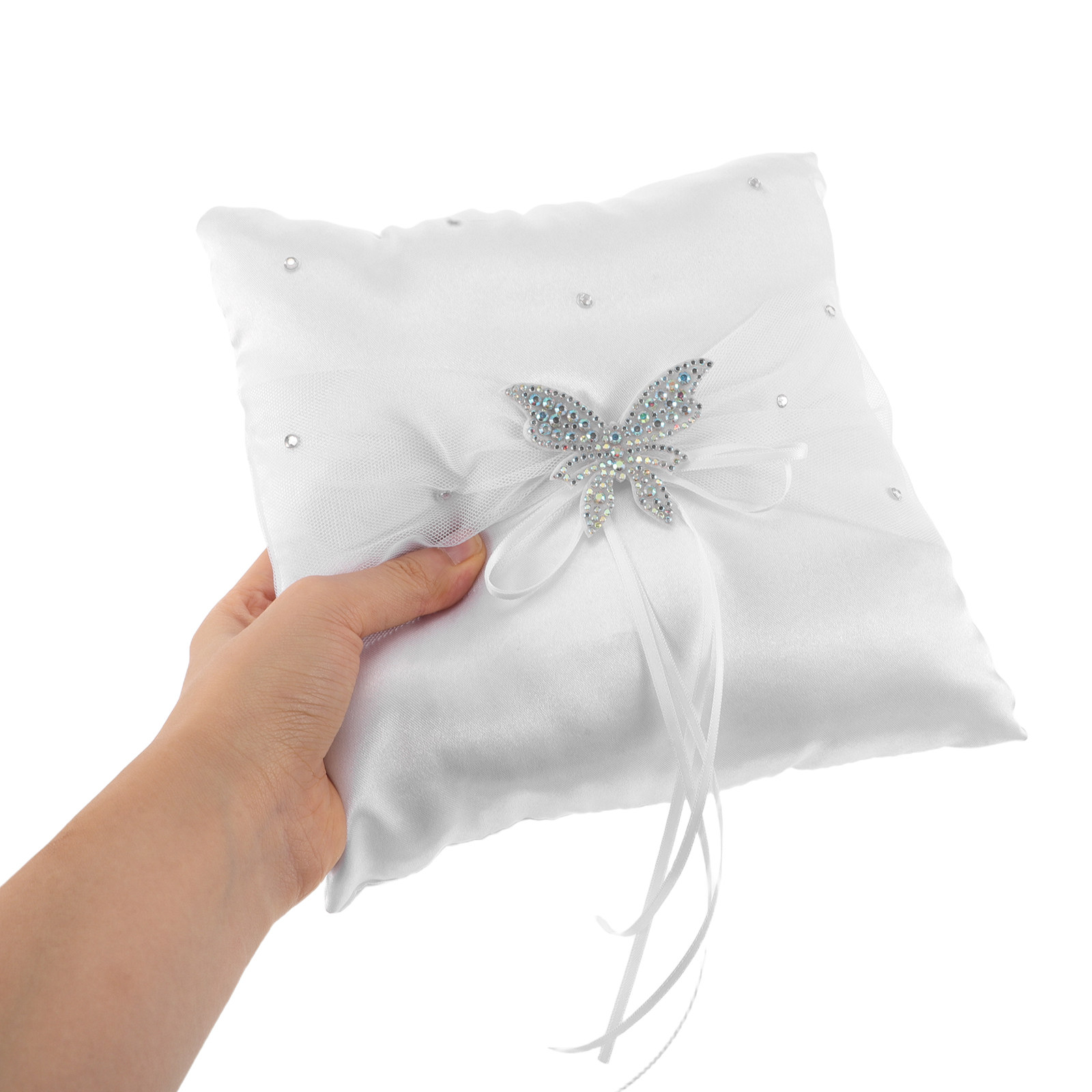 Wedding Ring Pillow White Sati - Ring Bearer Pillow ulasan dan harga