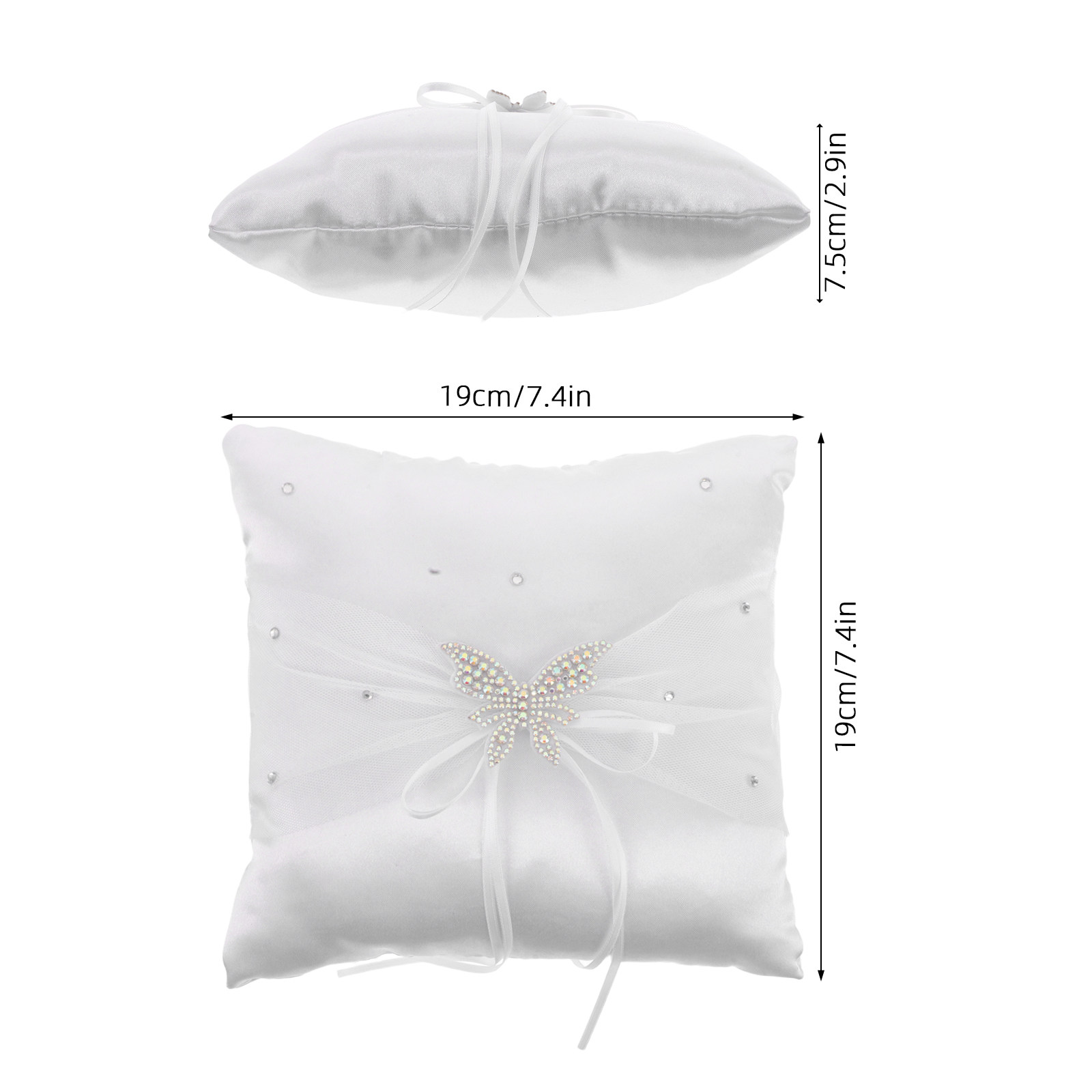 Wedding Ring Pillow White Sati - Ring Bearer Pillow ulasan dan harga