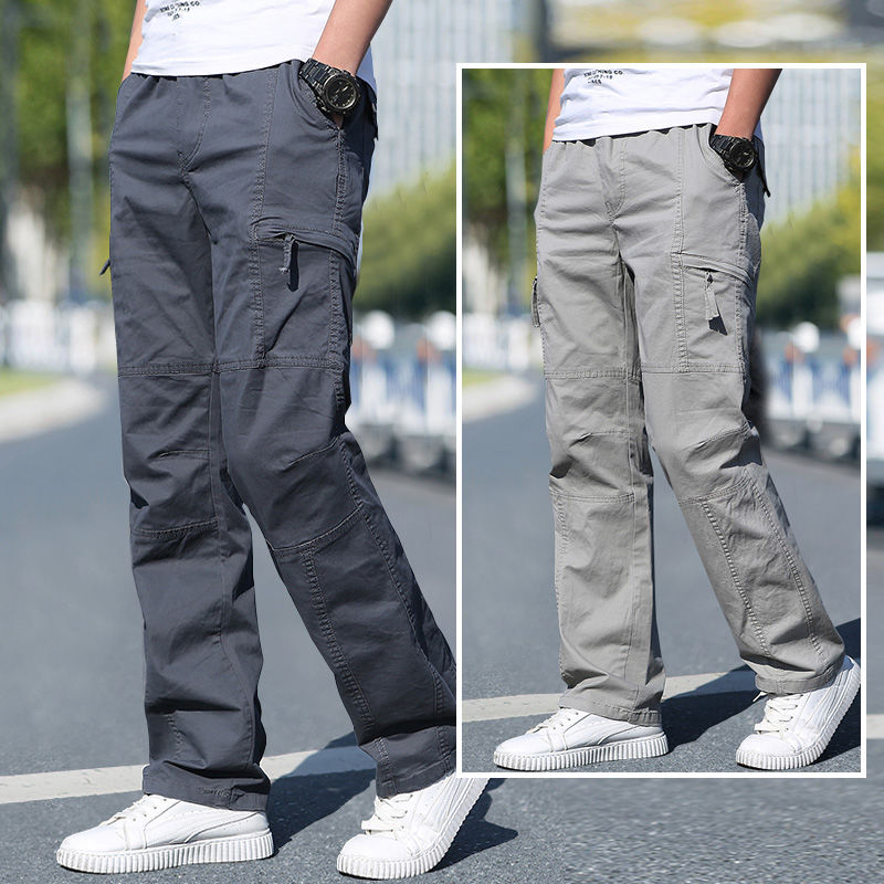 Cotton Cargo Trousers Men Work - Wedding Job ulasan dan harga