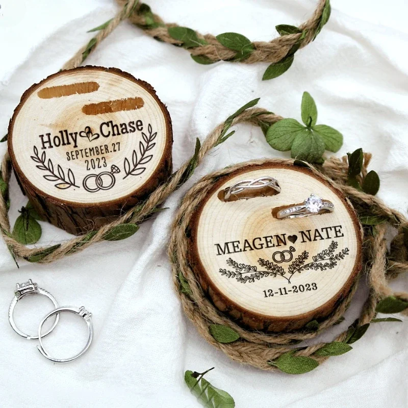 1PCS Free Custom Tree Wooden S - Ring Bearer Pillow ulasan dan harga