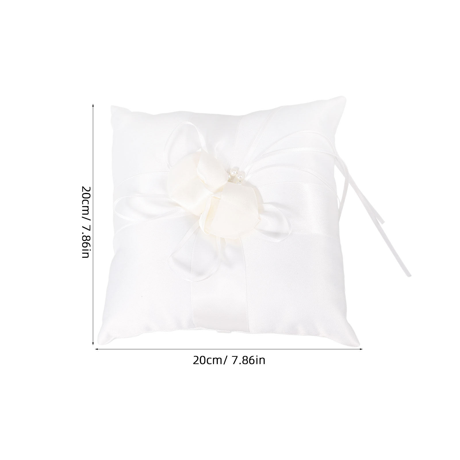 White 20x20cm Ring Pillow Wedd - Ring Bearer Pillow ulasan dan harga