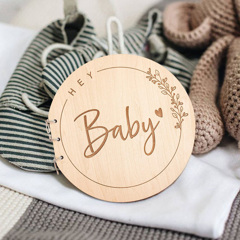 Wooden Circular Cover Message  - Personalized Guest Book ulasan dan harga