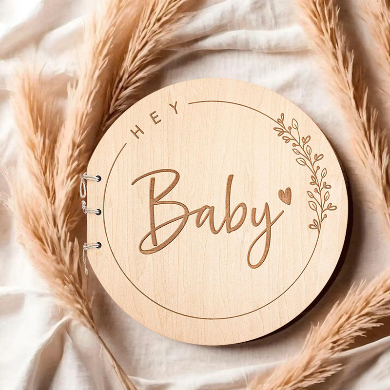 Wooden Circular Cover Message  - Personalized Guest Book ulasan dan harga
