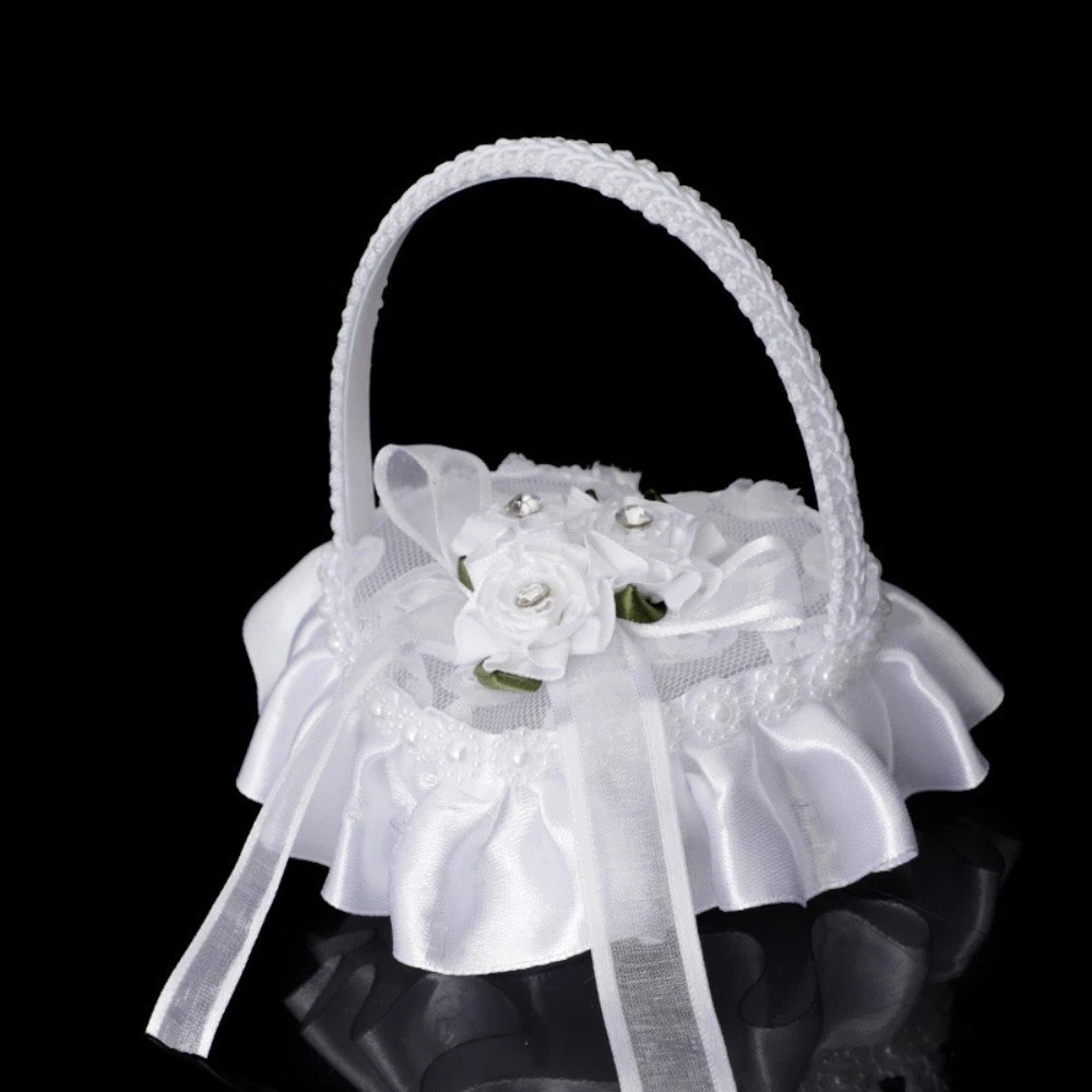 White Lace Heart-shaped Ring B - Ring Bearer Pillow ulasan dan harga