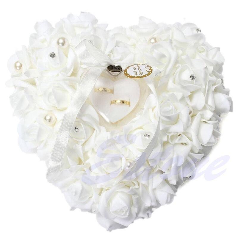 Wedding Ceremony Ivory Satin C - Ring Bearer Pillow ulasan dan harga